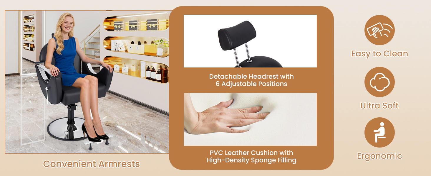Reclining Salon Chair for Hair Stylist