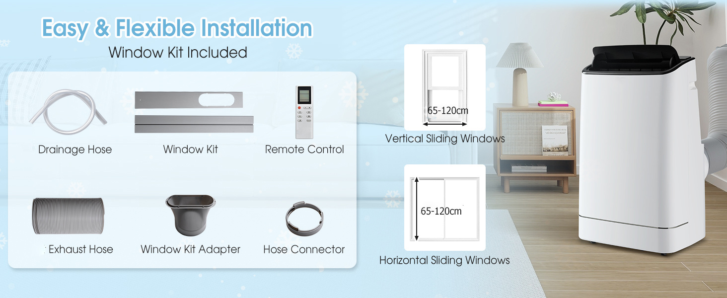 18000 BTU Portable Air Conditioner 4-in-1 with Remote Control